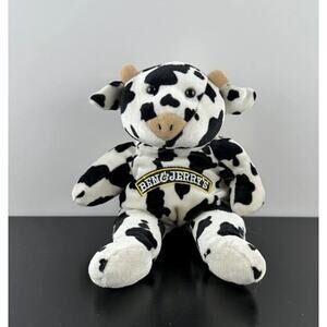 Ben & Jerrys Cow Plush 8” Mary Meyer Stuffed Animal Logo Spotted Black White